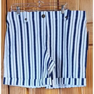 Betina Star Women’s Navy & White Stripe PullOn Shorts Super Stretch Soft Size XL